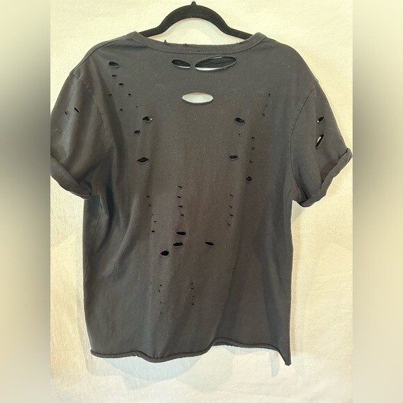Emma and Sam Destroyed Tee Black Size XS Grunge-Thrashed Cotton - Picture 2 of 5